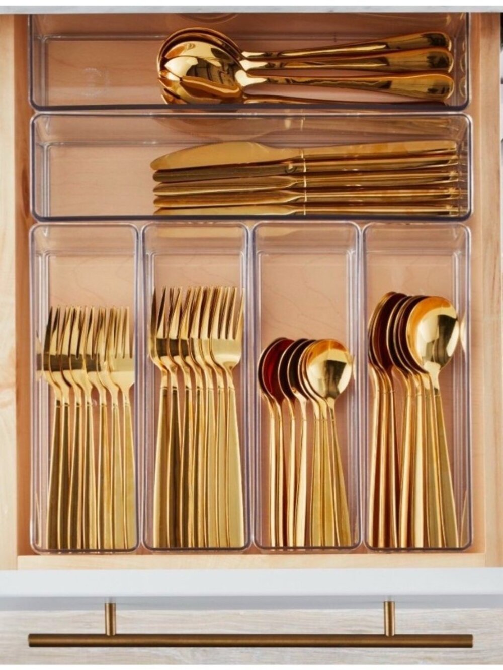 The Home Edit 6 piece drawer storage clear acrylic organizers - Picture 2 of 5